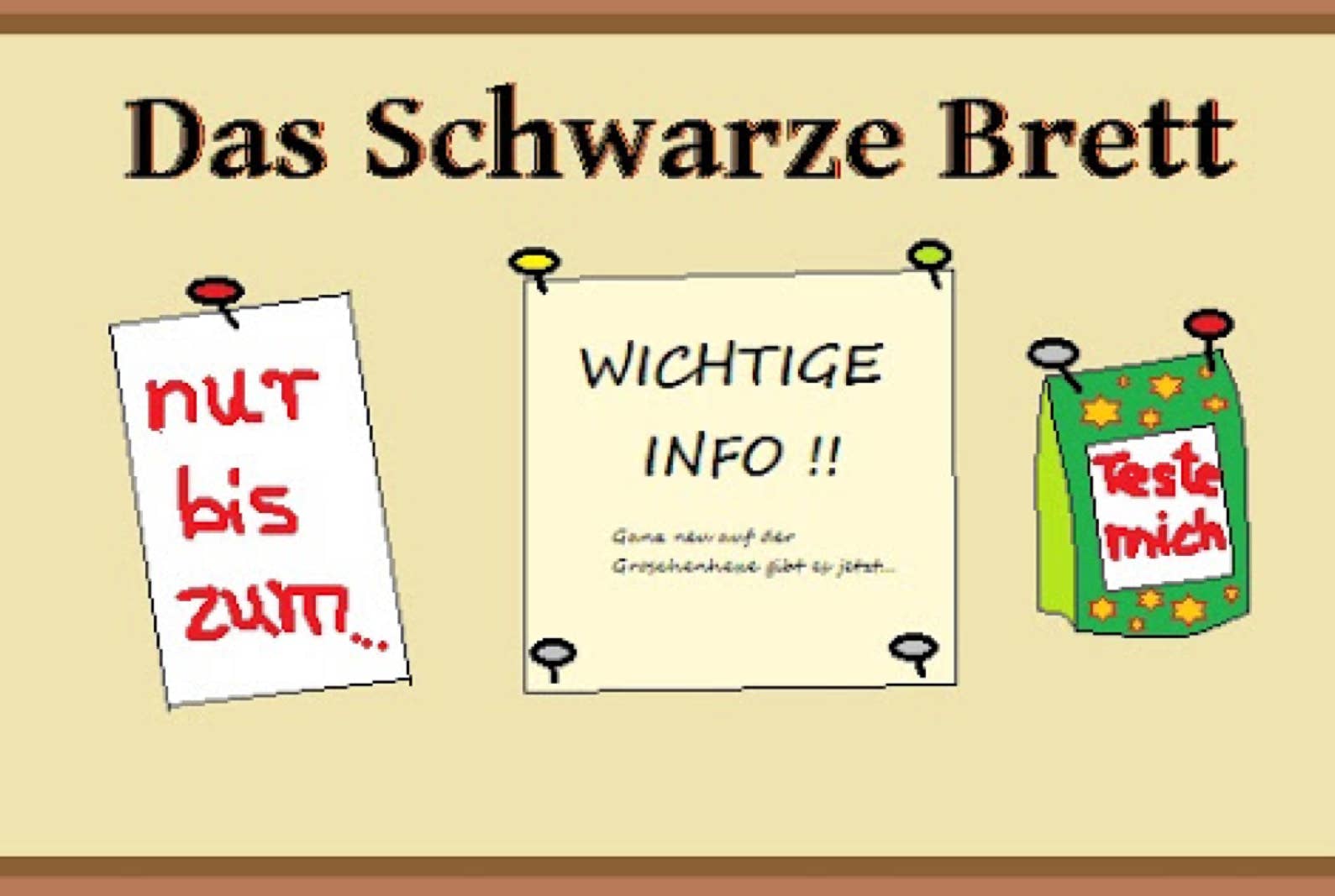 Das schwartze Brett vom Dauercamingverein Kulkwitzer See